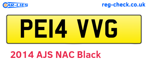 PE14VVG are the vehicle registration plates.