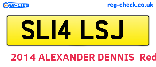 SL14LSJ are the vehicle registration plates.