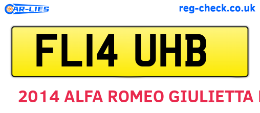 FL14UHB are the vehicle registration plates.