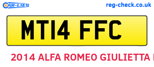 MT14FFC are the vehicle registration plates.