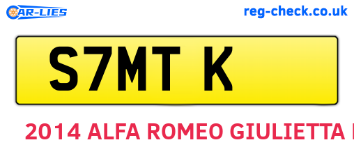 S7MTK are the vehicle registration plates.