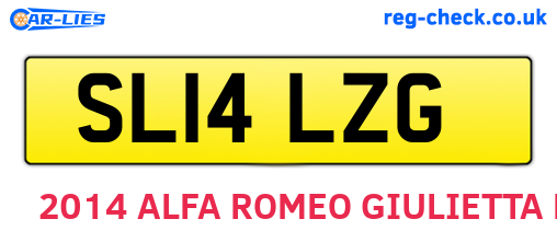 SL14LZG are the vehicle registration plates.