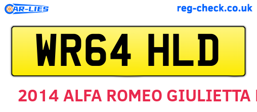 WR64HLD are the vehicle registration plates.