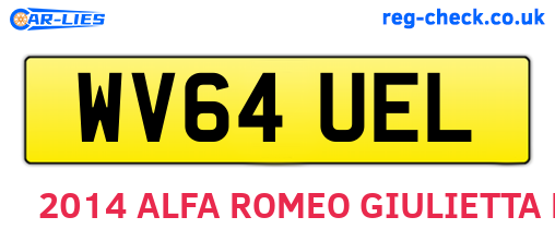 WV64UEL are the vehicle registration plates.