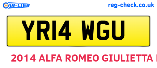 YR14WGU are the vehicle registration plates.