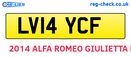LV14YCF are the vehicle registration plates.