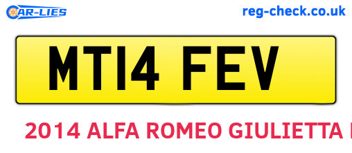 MT14FEV are the vehicle registration plates.