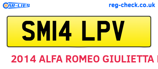 SM14LPV are the vehicle registration plates.