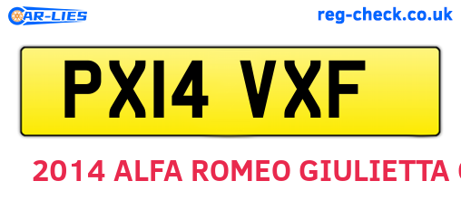 PX14VXF are the vehicle registration plates.