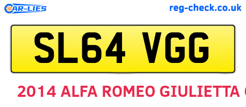 SL64VGG are the vehicle registration plates.