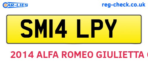 SM14LPY are the vehicle registration plates.