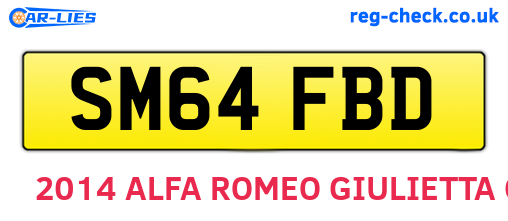 SM64FBD are the vehicle registration plates.