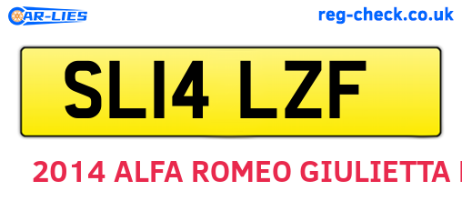 SL14LZF are the vehicle registration plates.
