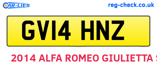 GV14HNZ are the vehicle registration plates.
