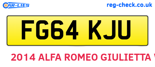 FG64KJU are the vehicle registration plates.