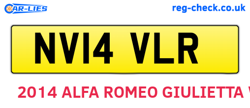 NV14VLR are the vehicle registration plates.