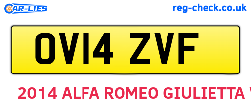 OV14ZVF are the vehicle registration plates.