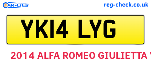 YK14LYG are the vehicle registration plates.