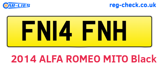 FN14FNH are the vehicle registration plates.