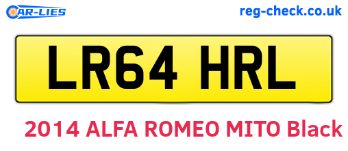 LR64HRL are the vehicle registration plates.