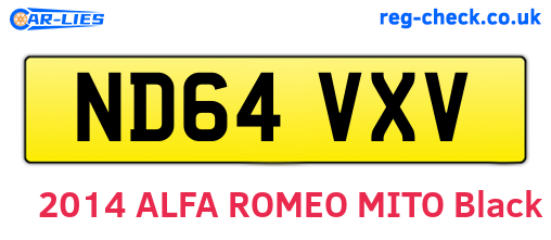 ND64VXV are the vehicle registration plates.