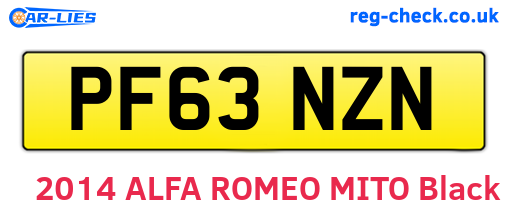 PF63NZN are the vehicle registration plates.