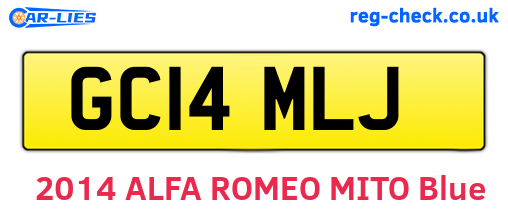 GC14MLJ are the vehicle registration plates.