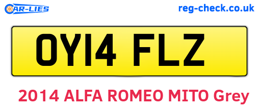 OY14FLZ are the vehicle registration plates.