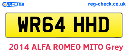 WR64HHD are the vehicle registration plates.