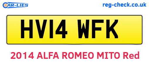 HV14WFK are the vehicle registration plates.