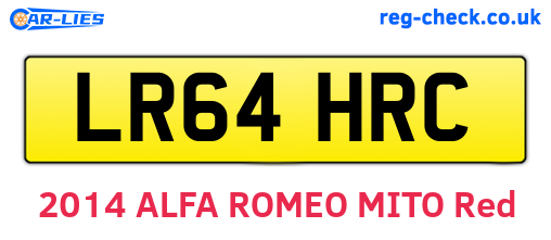 LR64HRC are the vehicle registration plates.