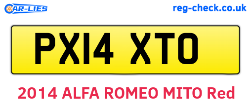 PX14XTO are the vehicle registration plates.