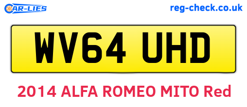 WV64UHD are the vehicle registration plates.