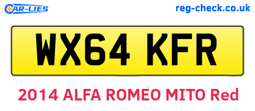 WX64KFR are the vehicle registration plates.