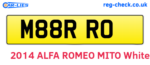M88RRO are the vehicle registration plates.