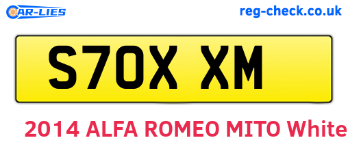 S70XXM are the vehicle registration plates.