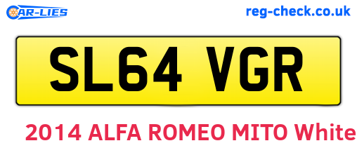 SL64VGR are the vehicle registration plates.