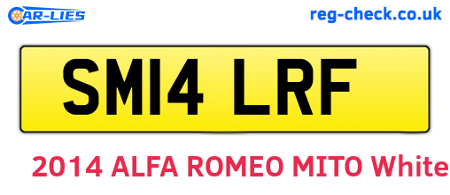 SM14LRF are the vehicle registration plates.