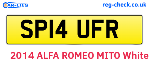 SP14UFR are the vehicle registration plates.