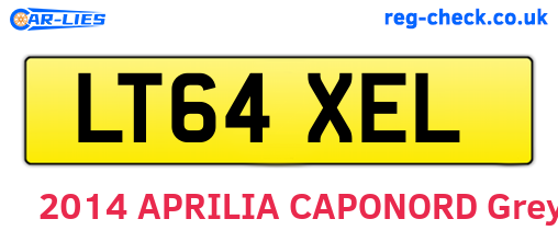 LT64XEL are the vehicle registration plates.