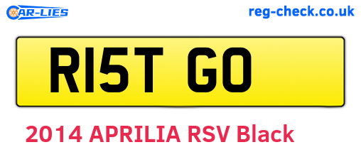 R15TGO are the vehicle registration plates.