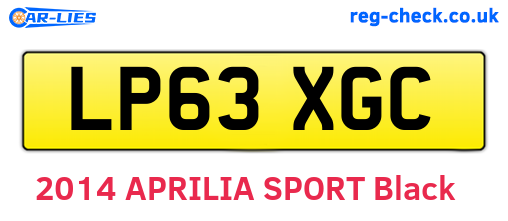 LP63XGC are the vehicle registration plates.