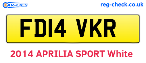 FD14VKR are the vehicle registration plates.