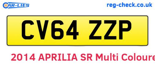 CV64ZZP are the vehicle registration plates.