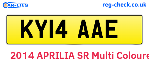 KY14AAE are the vehicle registration plates.