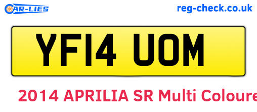 YF14UOM are the vehicle registration plates.