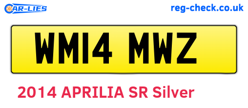 WM14MWZ are the vehicle registration plates.