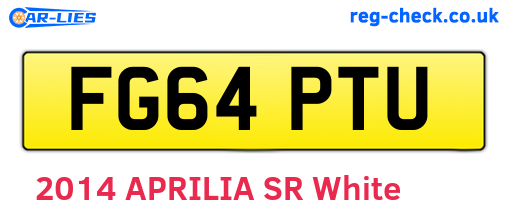 FG64PTU are the vehicle registration plates.