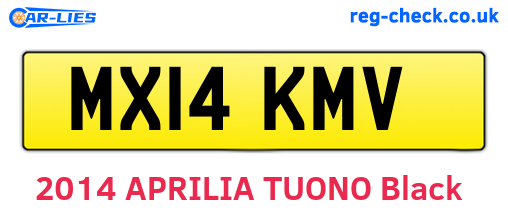 MX14KMV are the vehicle registration plates.