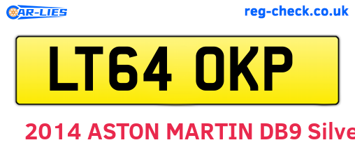 LT64OKP are the vehicle registration plates.